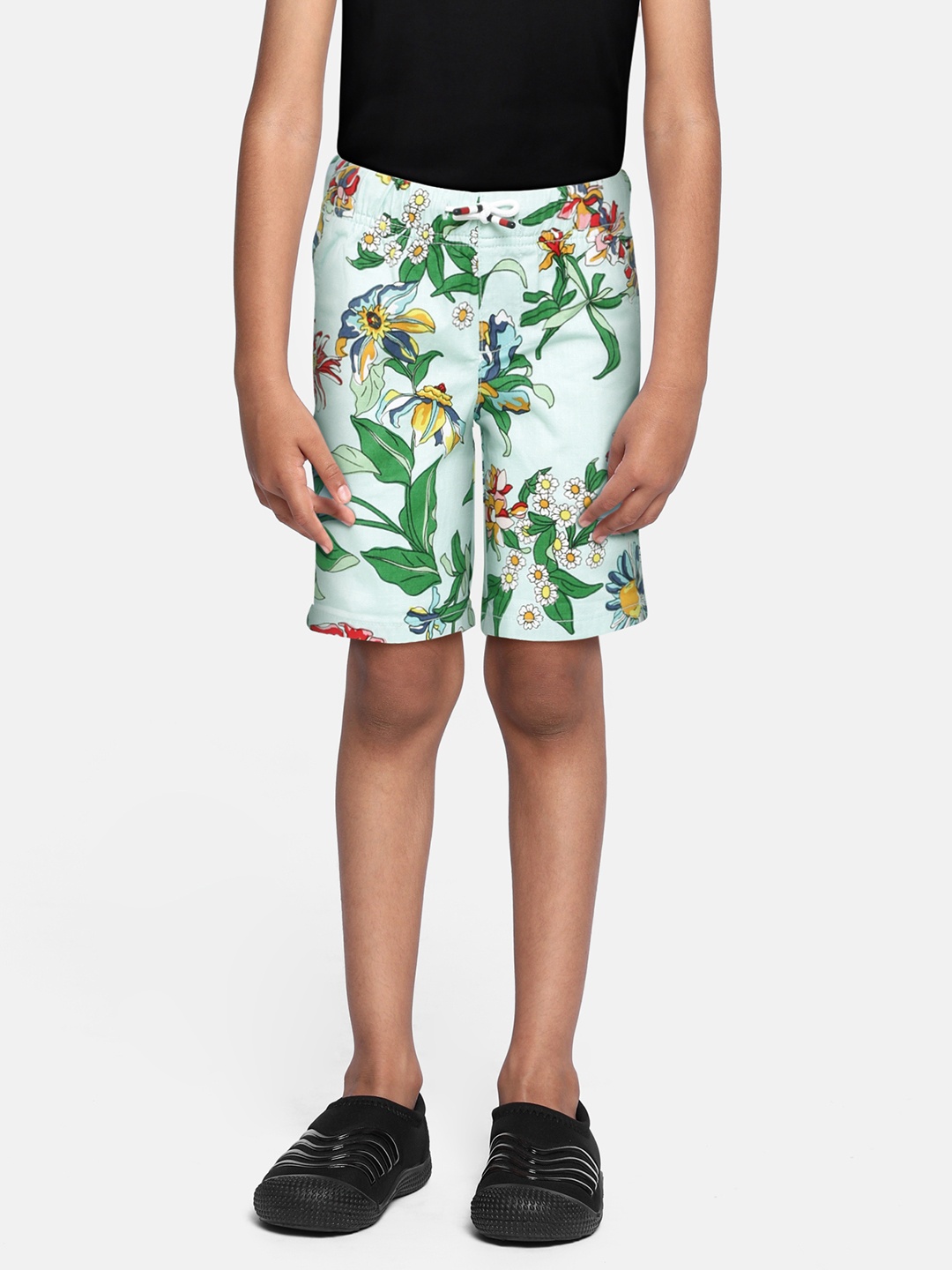 

Tommy Hilfiger Boys Sea Green Floral Printed Shorts