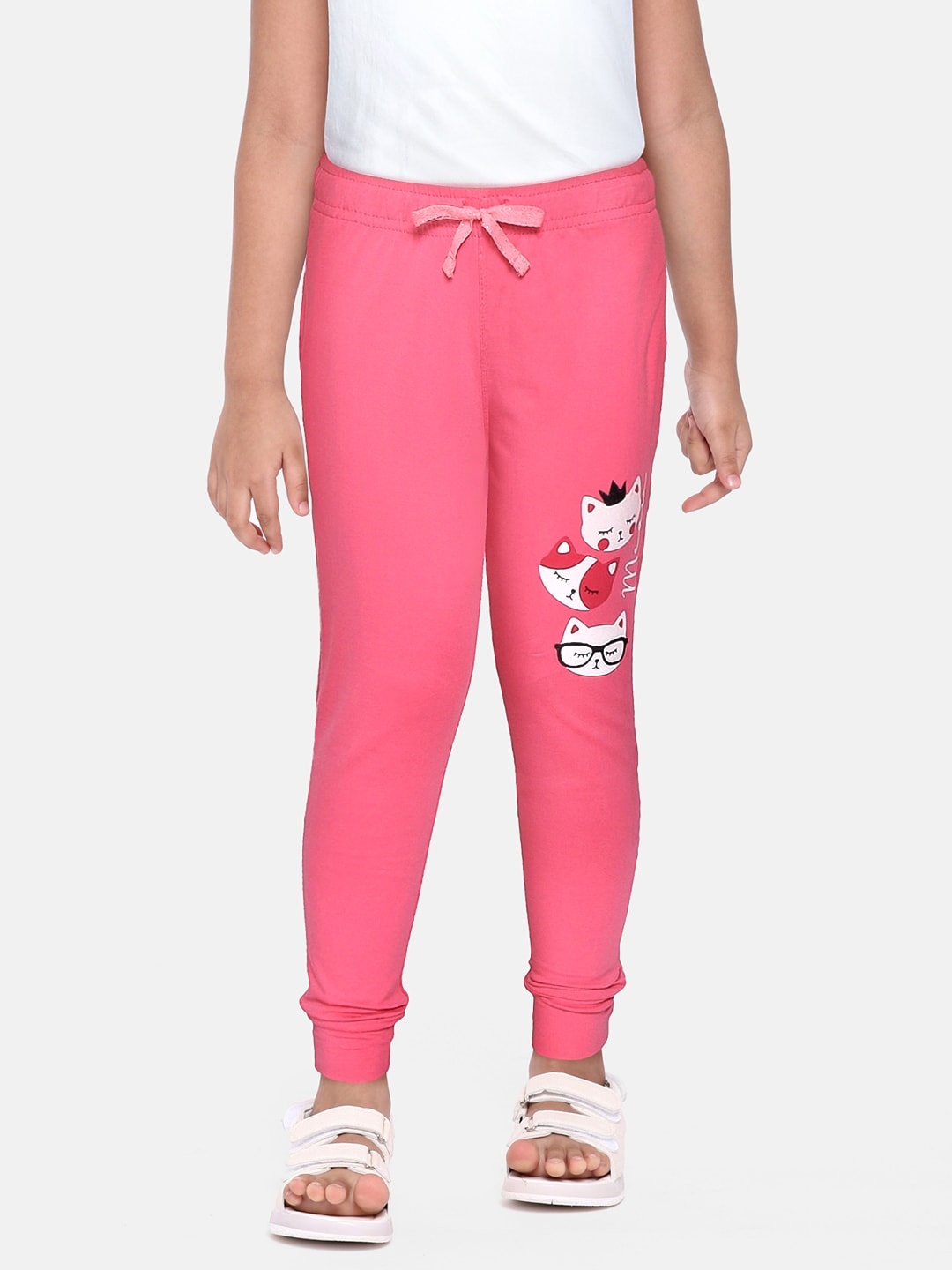 

Sweet Dreams Girls Pink Solid Joggers