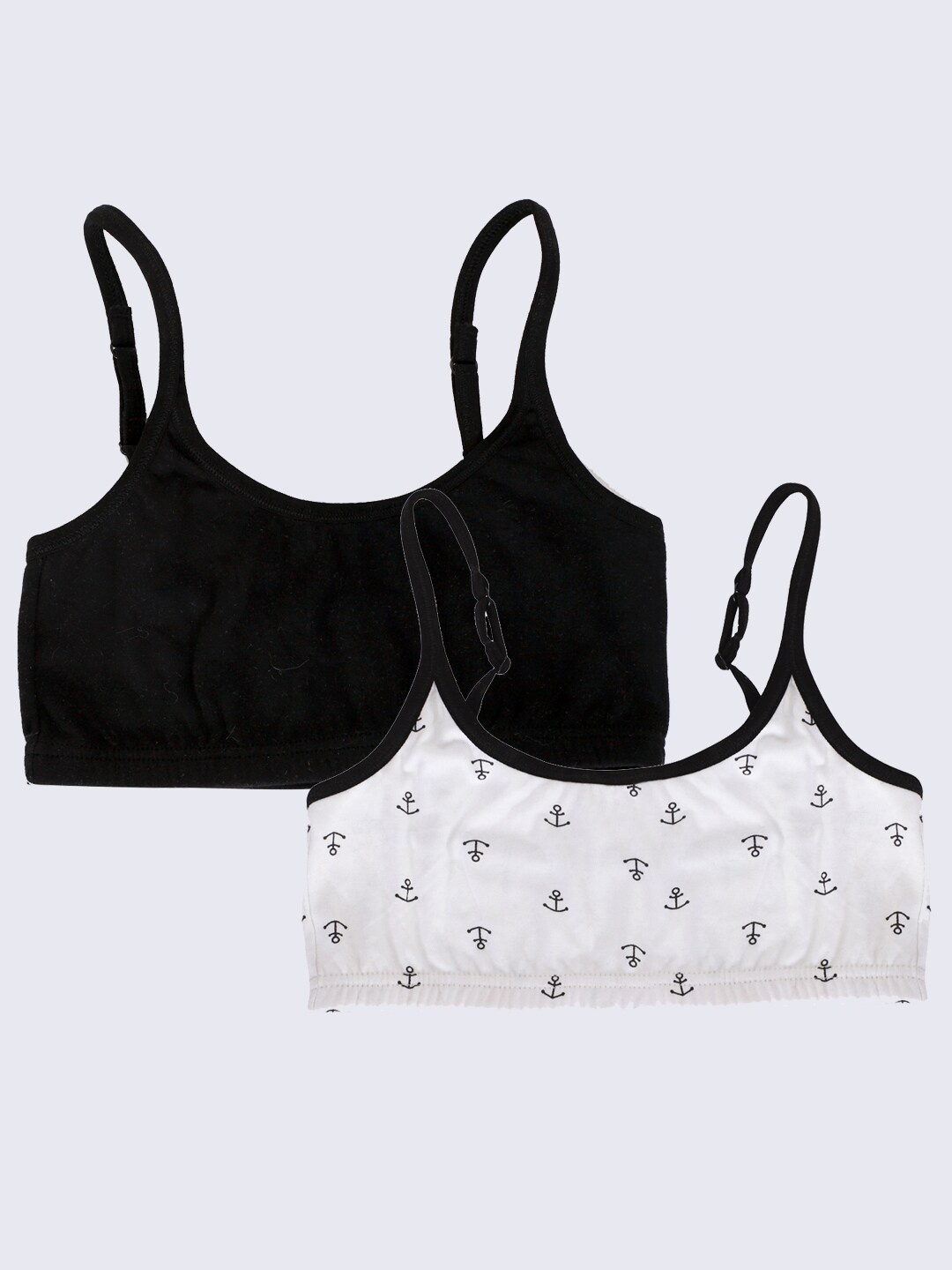 

YK Girls Black & White Printed Non Padded Bra