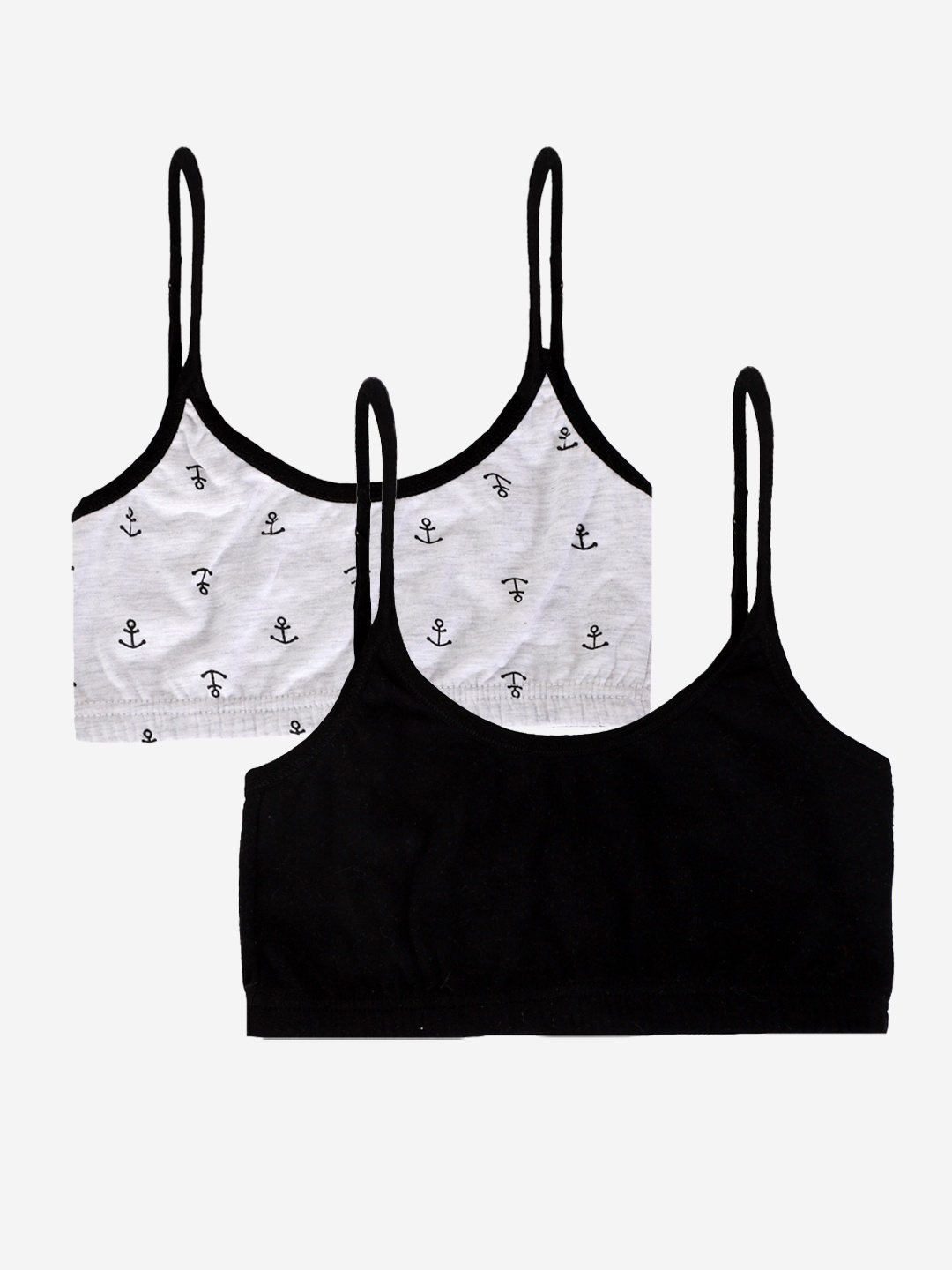 

YK Girls Set Of 2 Black & Grey Beginners Bras YK20GBC680