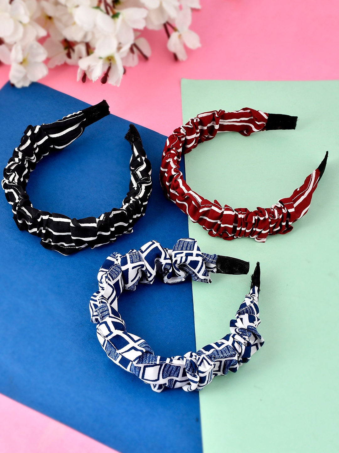 

Silvermerc Designs Girls Red & Black Set of 3 Hairband