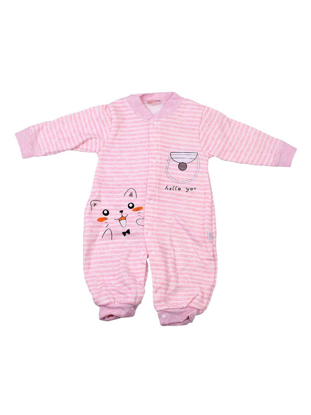 

Moms Home Kids Pink Printed Cotton Romper