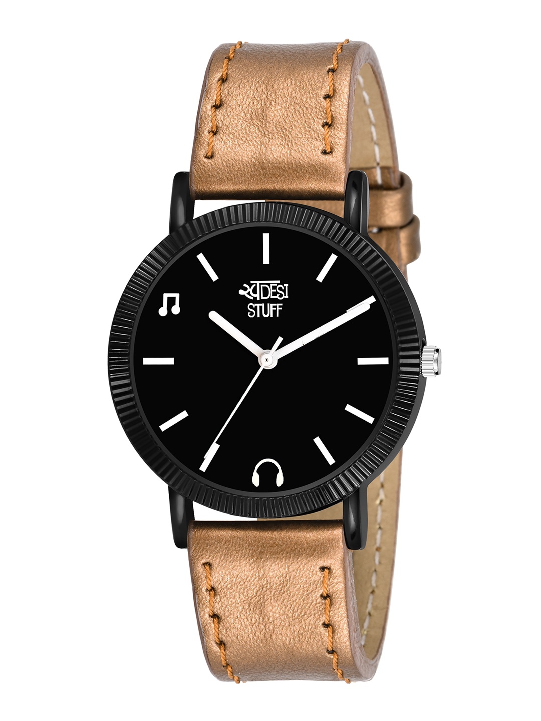 

SWADESI STUFF Women Black Dial & Leather Straps Analogue Watch SONOTA MUSIC