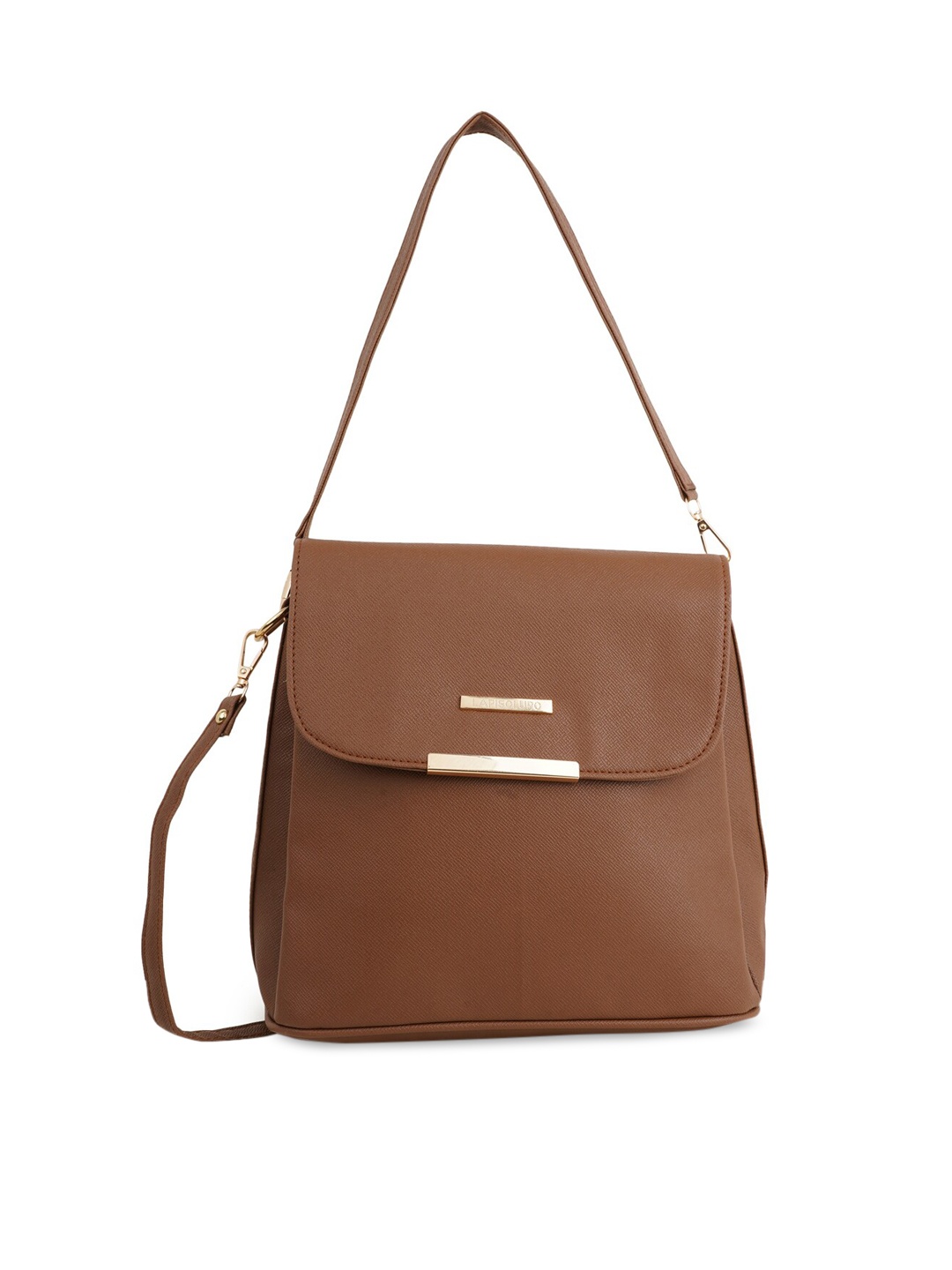 

Lapis O Lupo Brown Structured Sling Bag