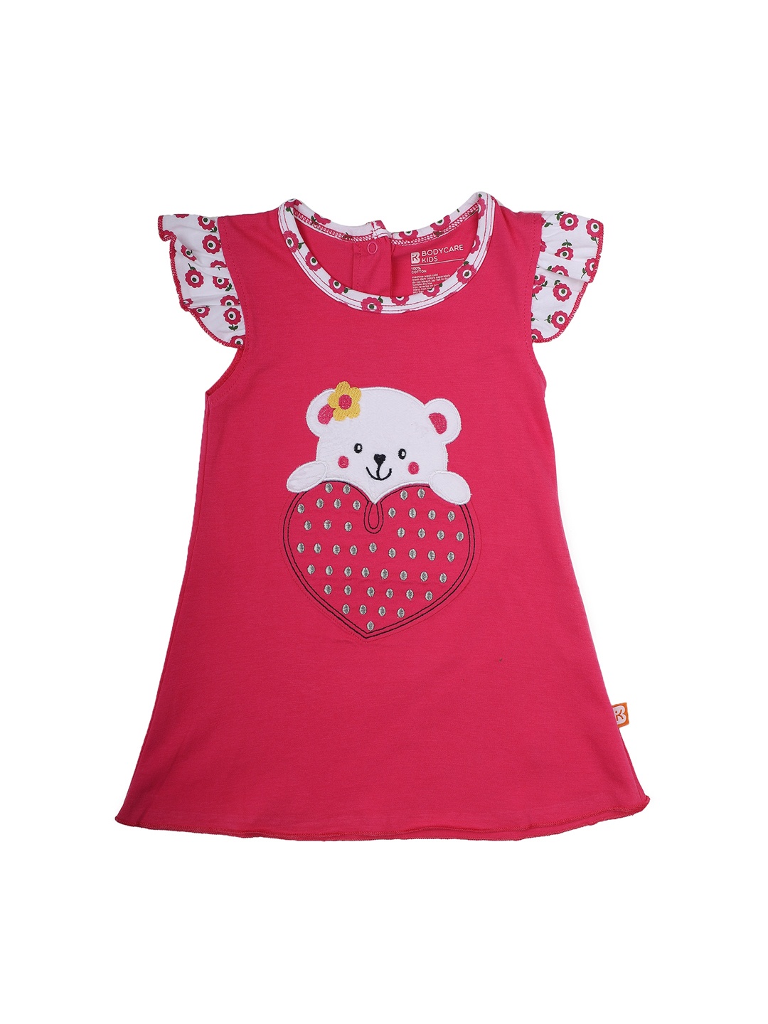 

Bodycare Girls Fuchsia A-Line Cotton Dress