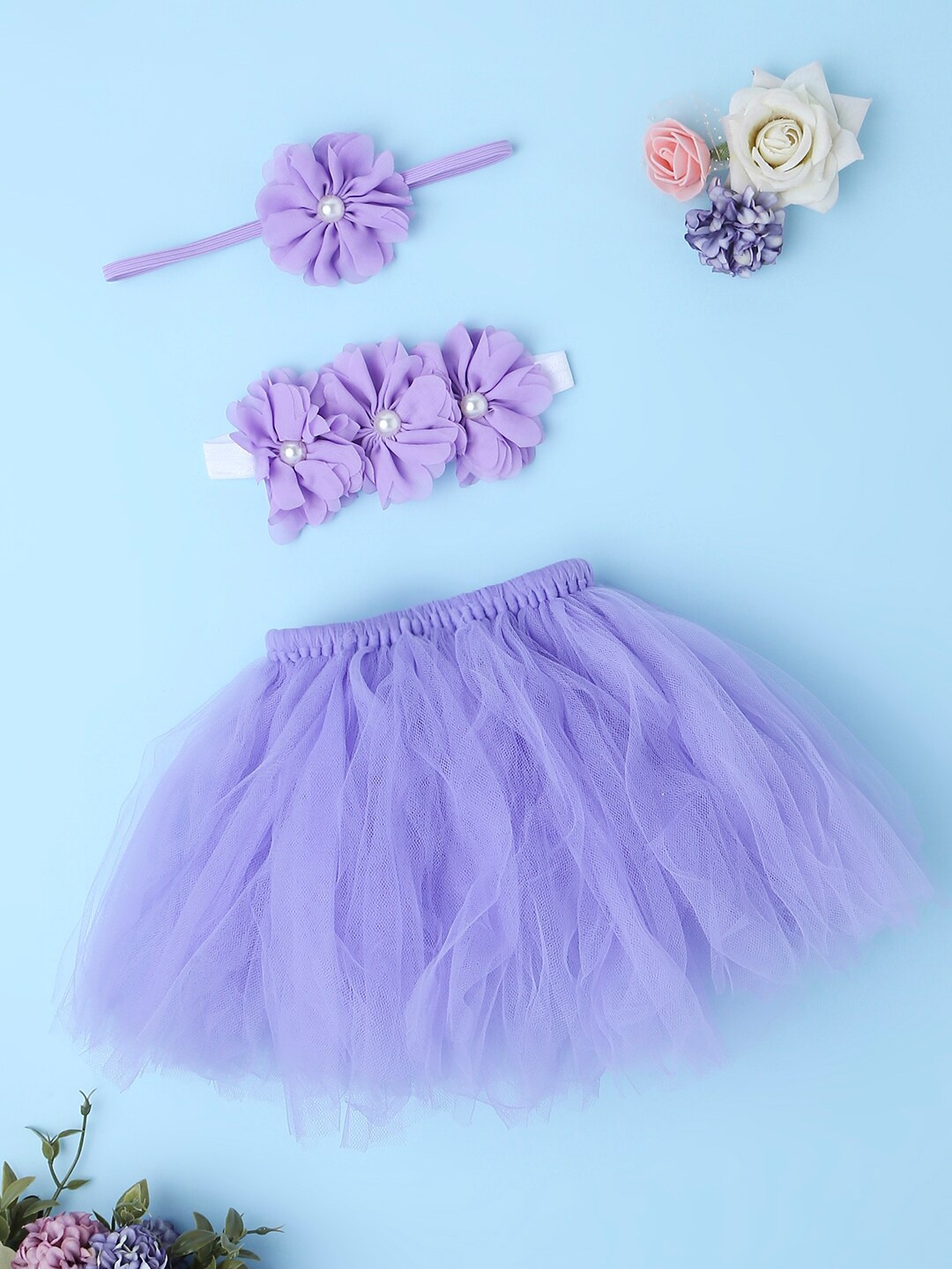 

Babymoon Unisex Kids Lavender-Colored Tutu Skirt Costume Photoshoot Props