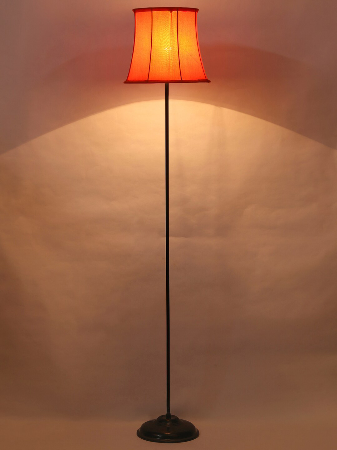 

Devansh Orange & Black Solid Contemporary Floor Lamp with Shade