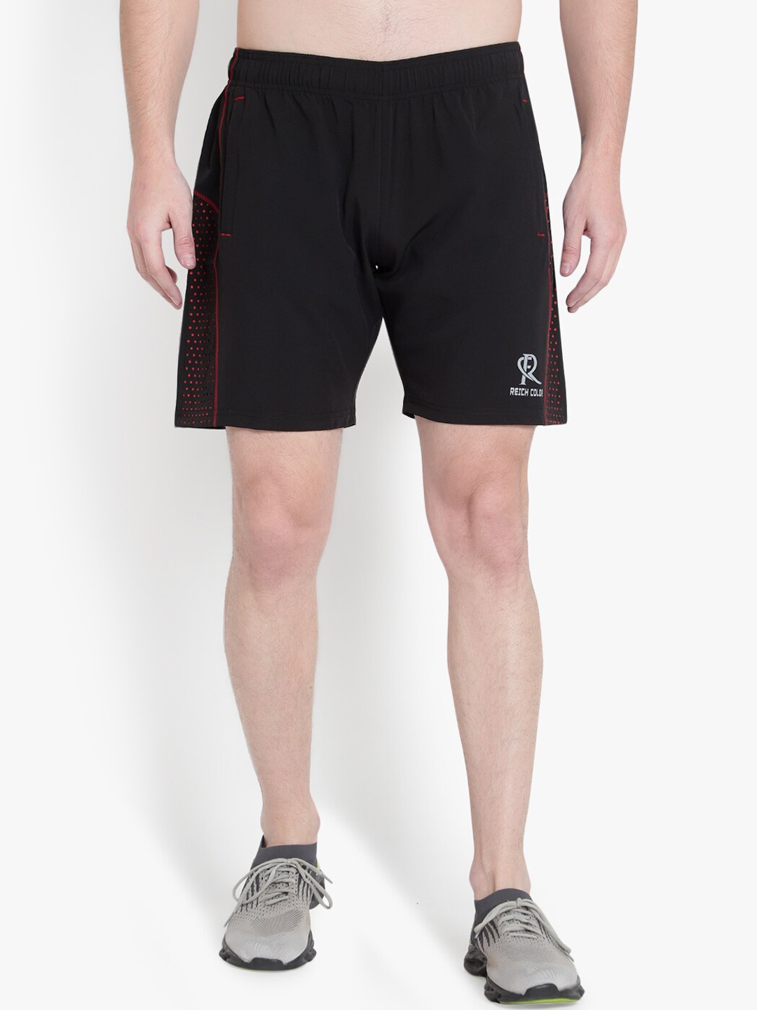 

Reich Color Men Black Printed Training or Gym Shorts