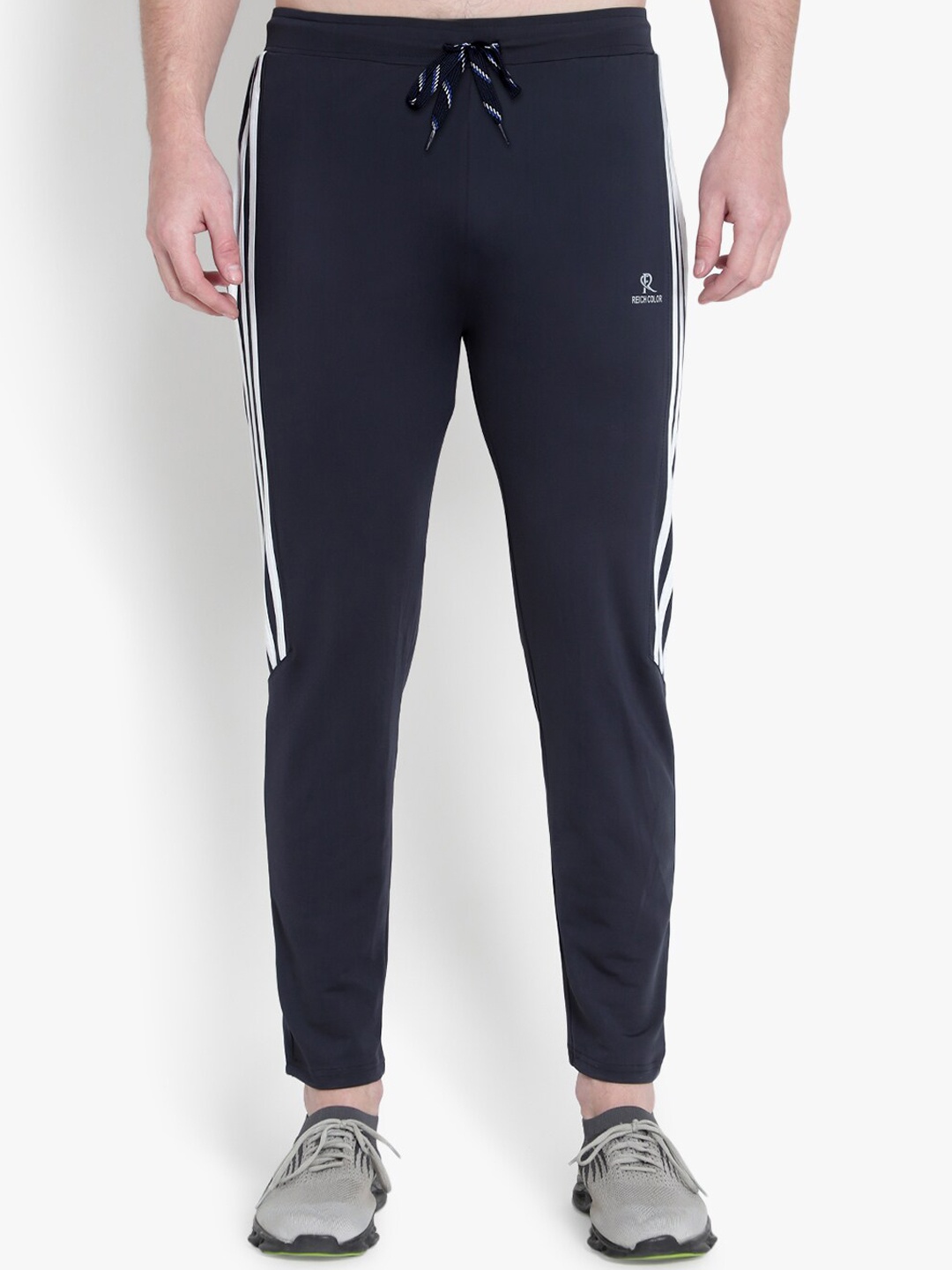 

Reich Color Men Navy Blue Solid Slim-Fit Track Pants
