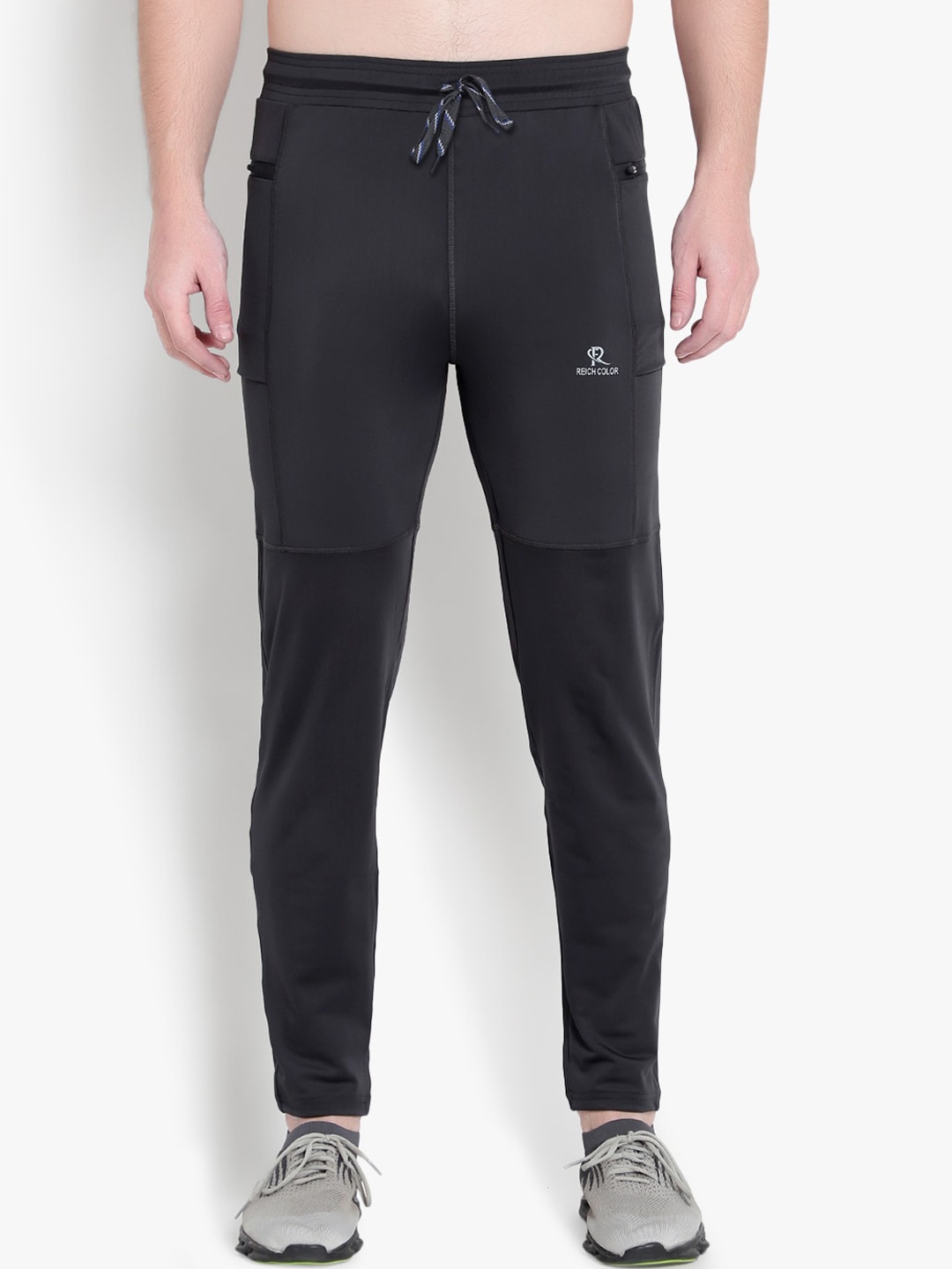

Reich Color Men Charcoal Grey Slim-Fit 4-Way Stretch Track Pants