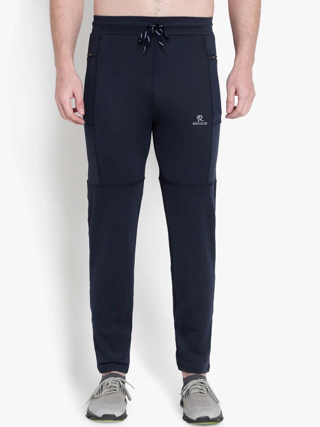 

Reich Color Men Navy Blue Solid Slim-Fit Dry Fit Track Pants
