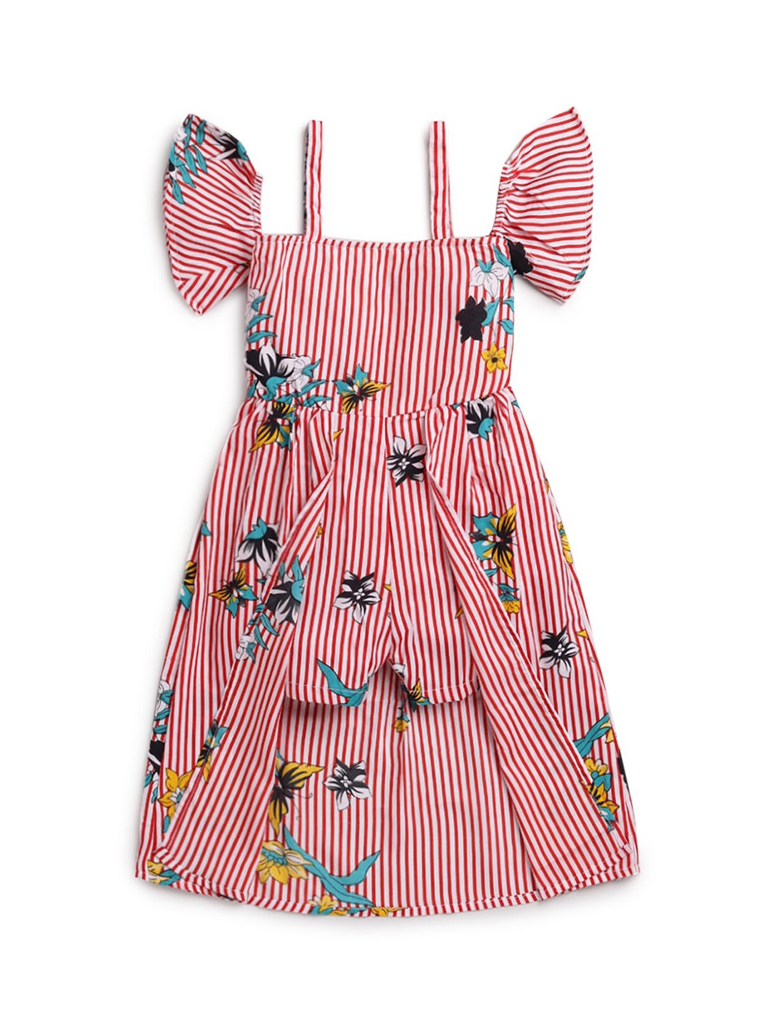 

Hopscotch Girls White & Red Striped Playsuit