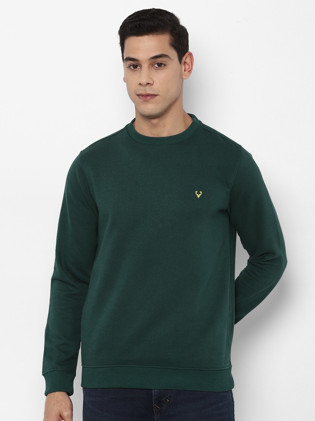 

Allen Solly Men Green Cotton Sweatshirt
