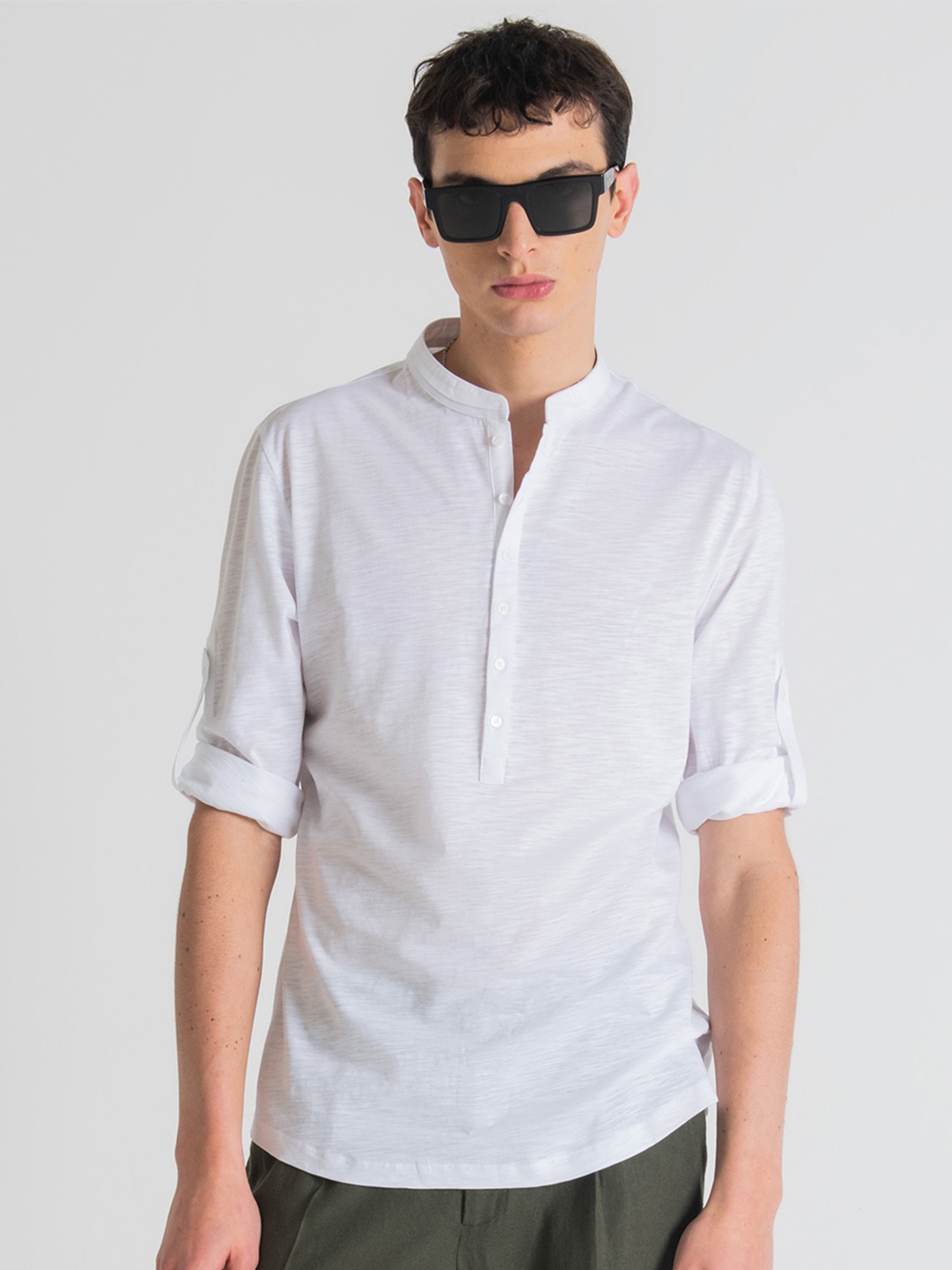 

Antony Morato Men White Pure Cotton Shirt