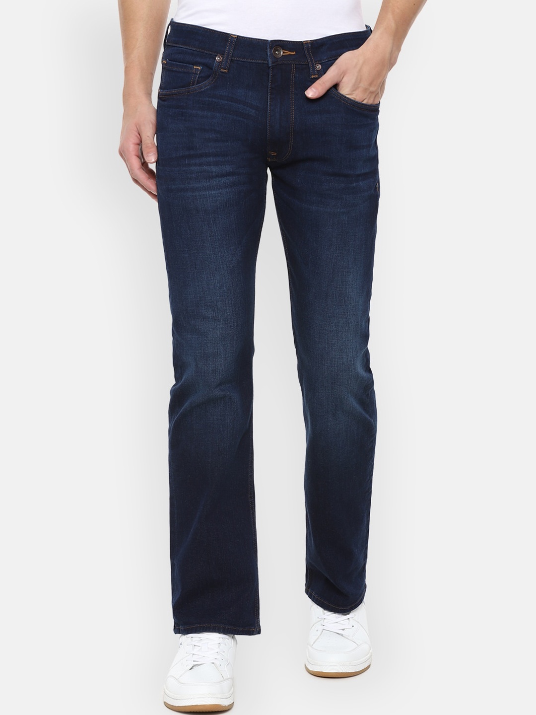 

Louis Philippe Jeans Men Navy Blue Light Fade Jeans
