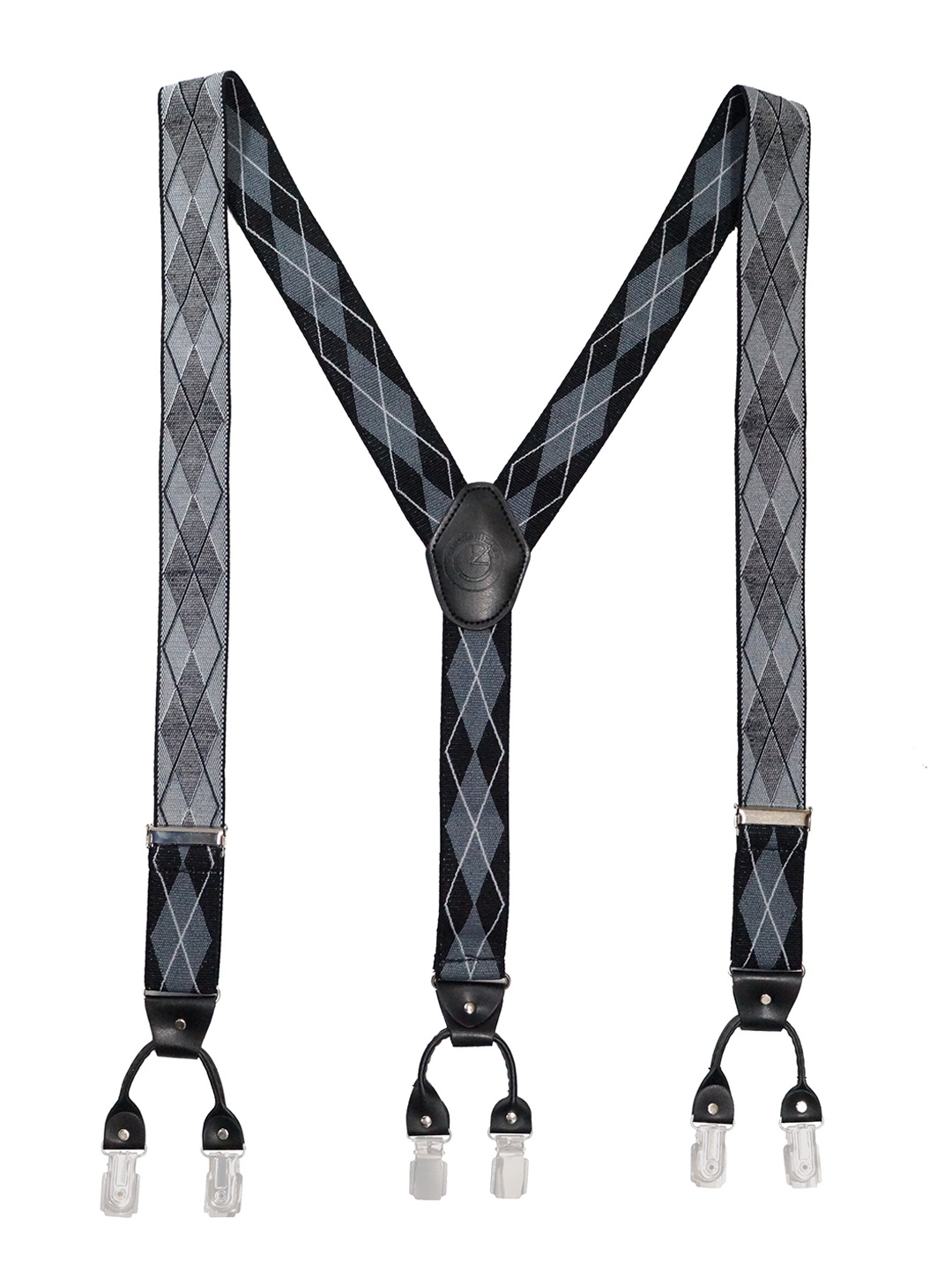 

The Tie Hub Men Black Patterned Suspenders