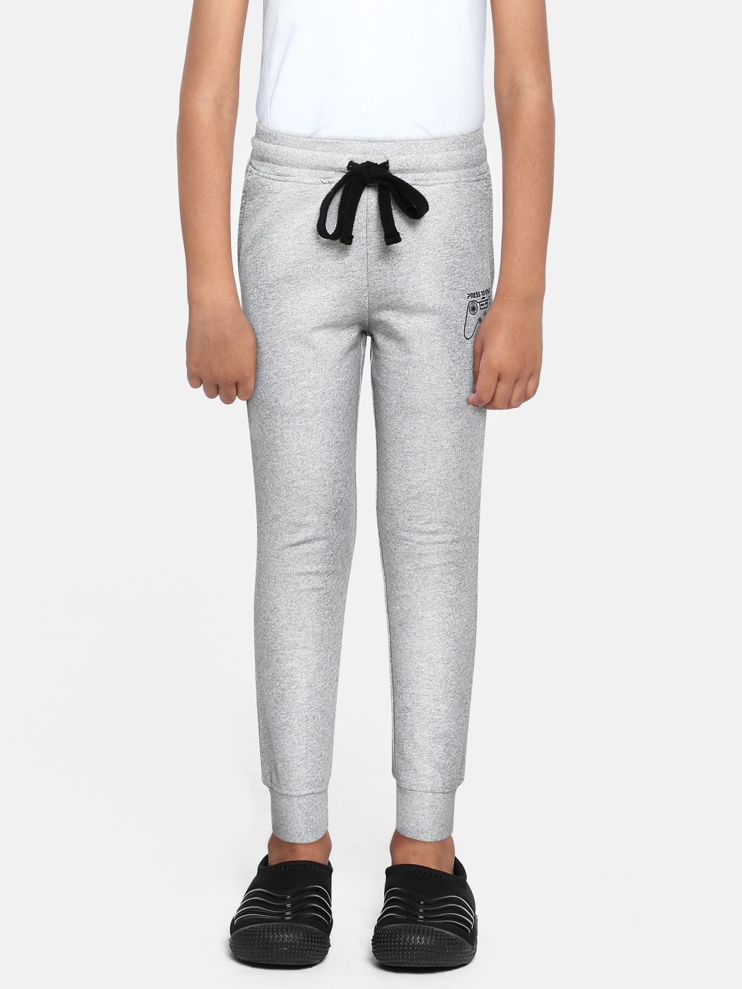 

Killer Boys Grey Melange Printed Joggers