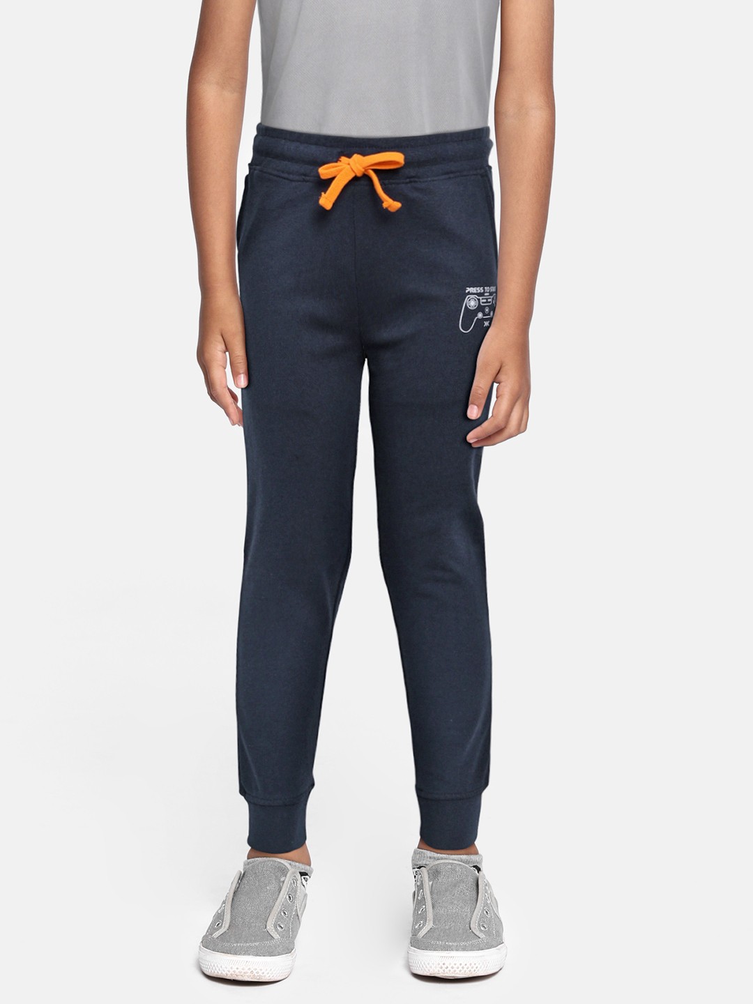 

Killer Boys Navy Blue Printed Joggers