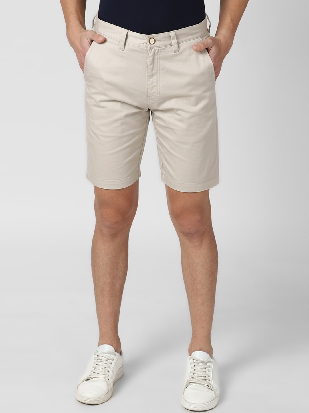 

Peter England Casuals Men Beige Pure Cotton Shorts