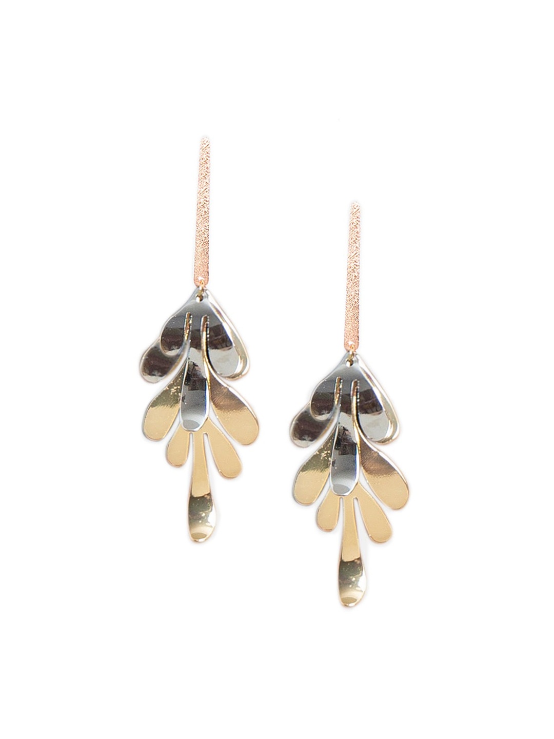 

Mali Fionna Gold-Toned Contemporary Drop Earrings