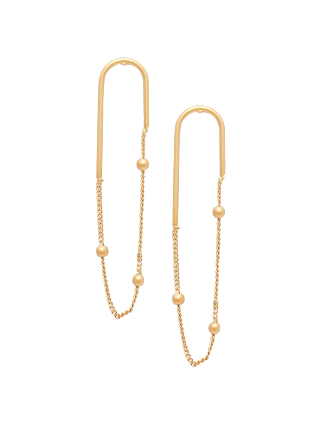 

Mali Fionna Gold-Toned Contemporary Drop Earrings