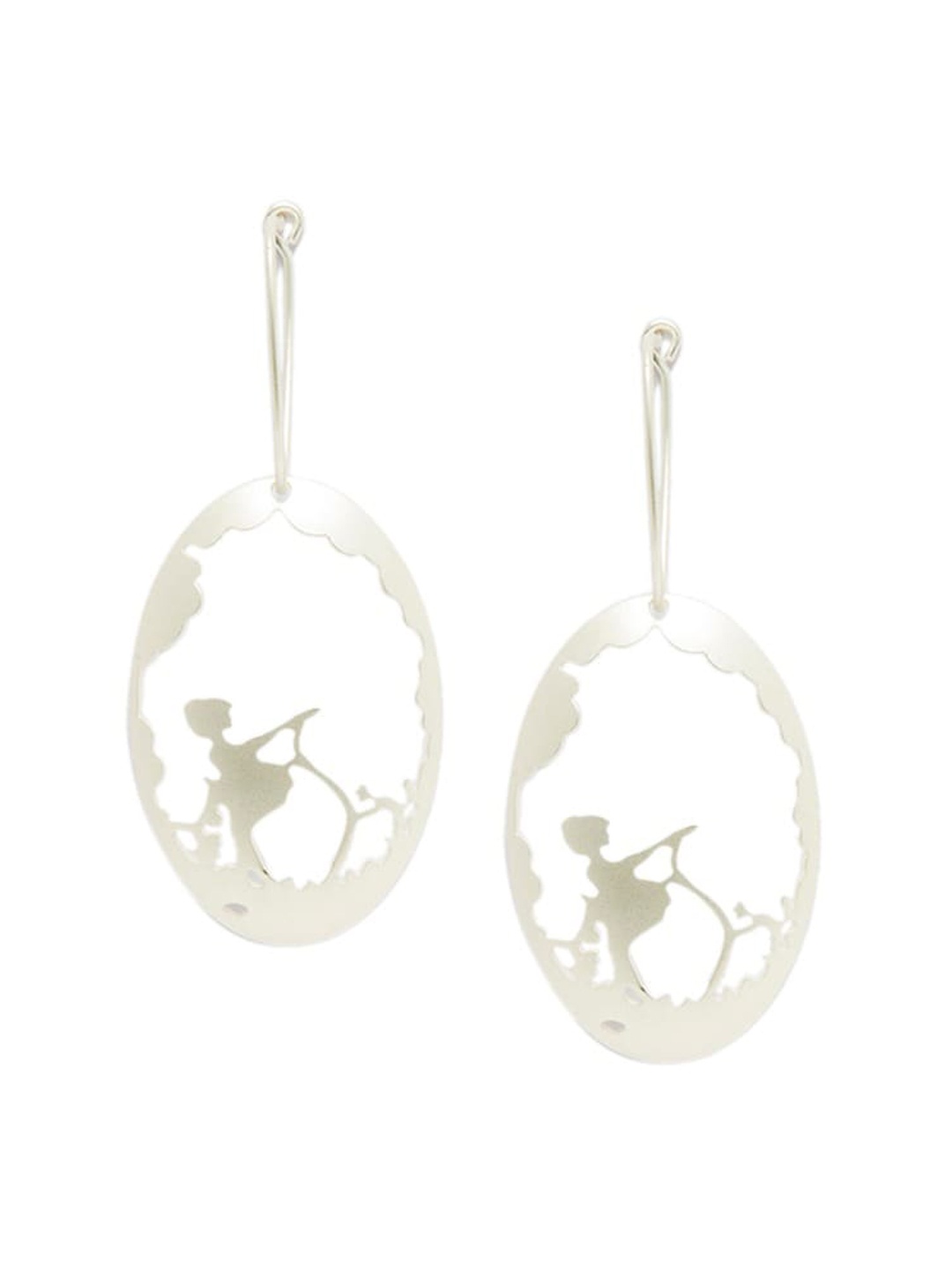 

Mali Fionna Silver-Toned Contemporary Drop Earrings