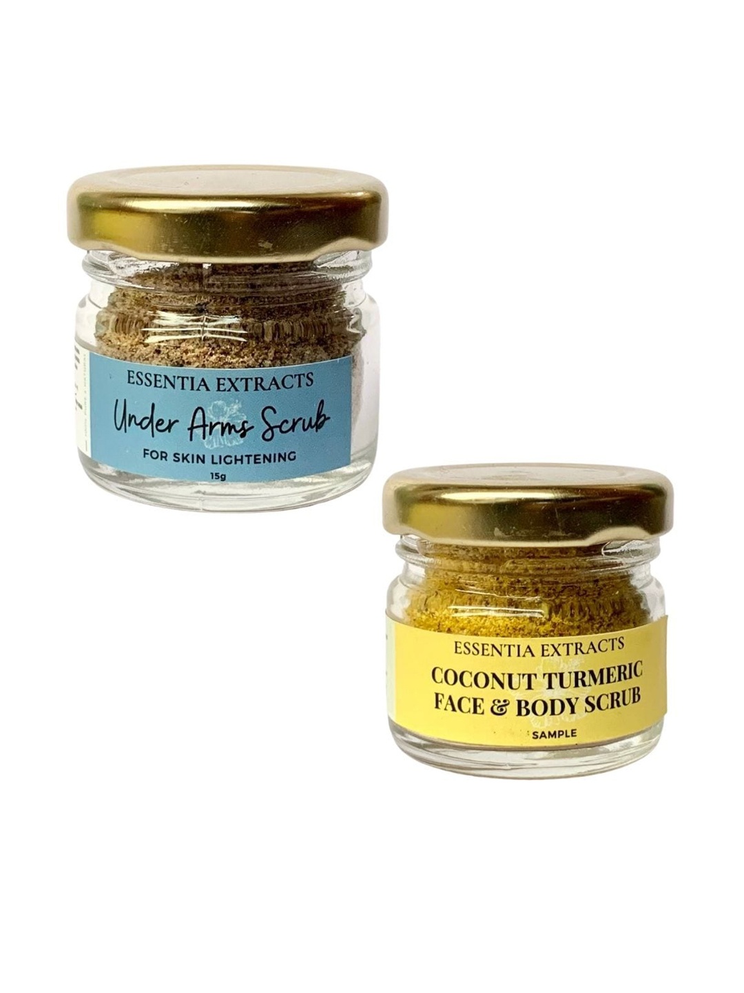 

ESSENTIA EXTRACTS Set of Under Arm & Coconut Turmeric Scrub - 15 g Each, Yellow