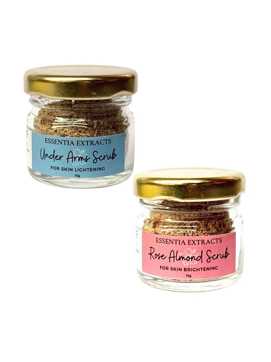 

ESSENTIA EXTRACTS Set of Under Arm & Rose Almond Face & Body Scrub - 15 g each, Brown