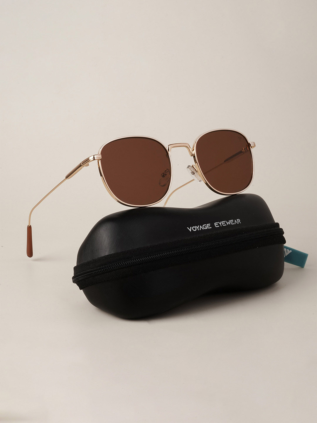 

Voyage Unisex Brown Lens & Gold Round Sunglasses with UV Protected Lens 2038MG3052Z