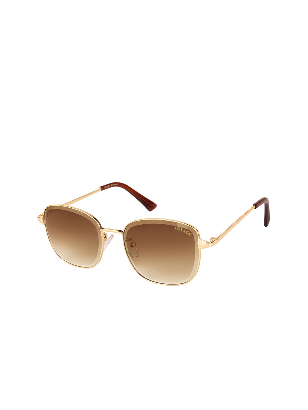 

Voyage Unisex Brown Lens & Gold-Toned Square Sunglasses with UV Protected Lens