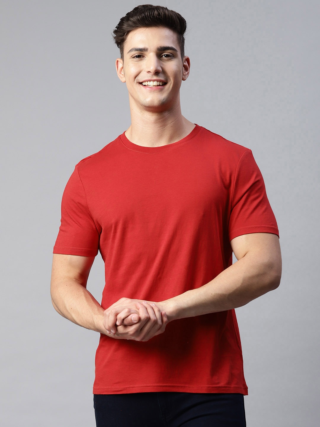 

Marks & Spencer Men Red Pure Cotton T-shirt