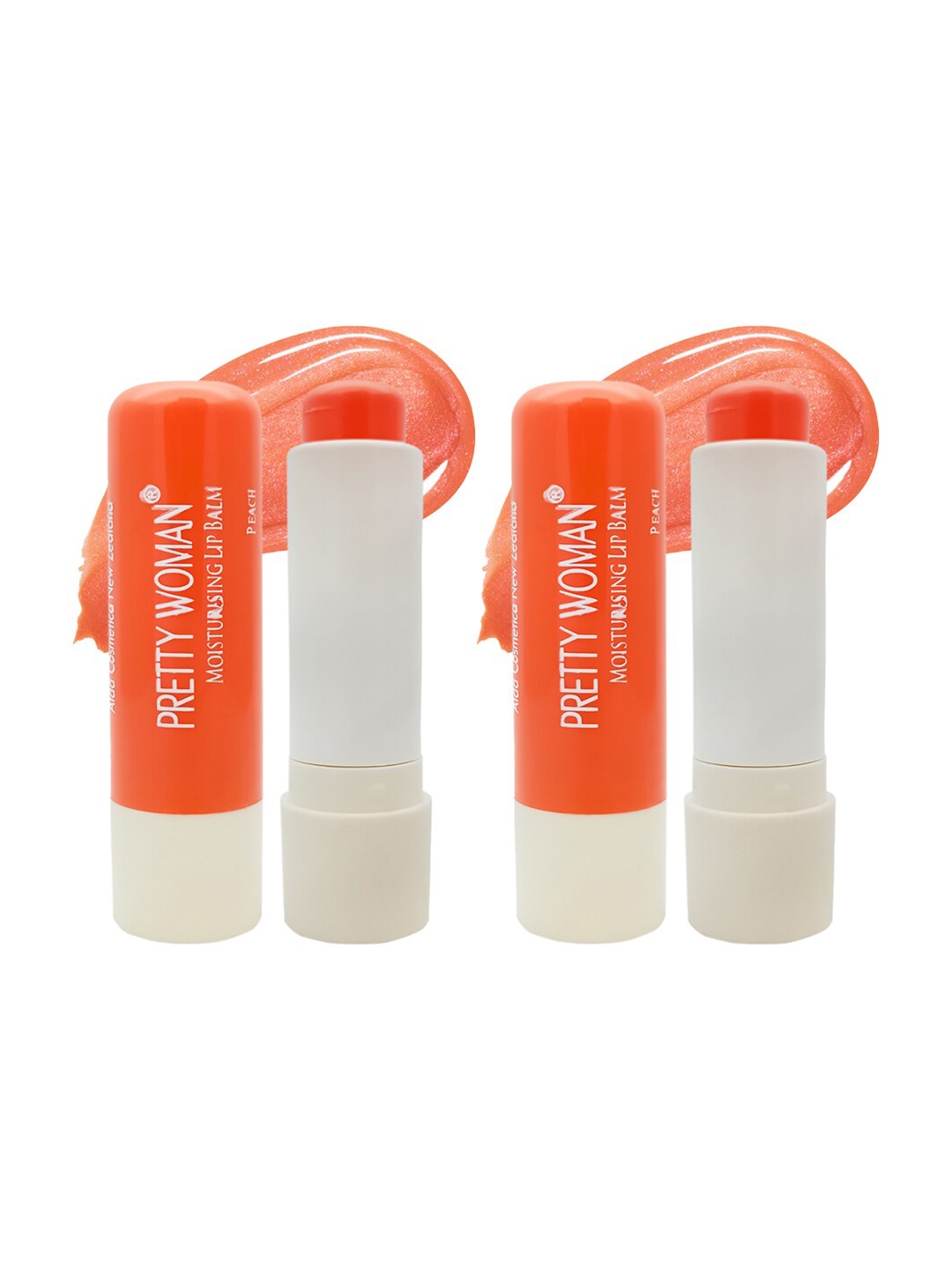 

Pretty Woman Set of 2 Moisturizing Lip Balm - Peach, Orange