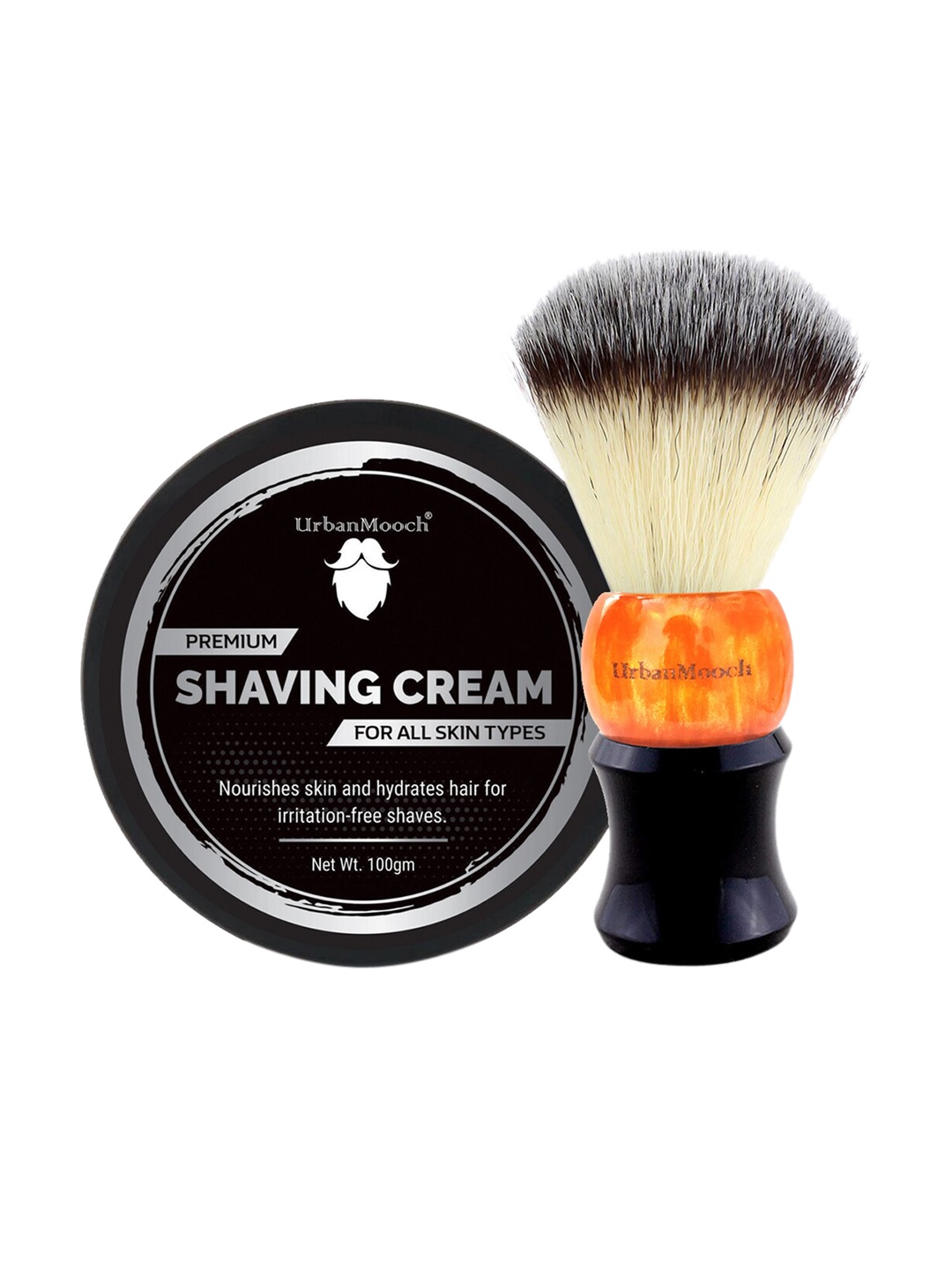 

UrbanMooch Premium Set of Irritation-Free Shaving Cream & Orange Brush