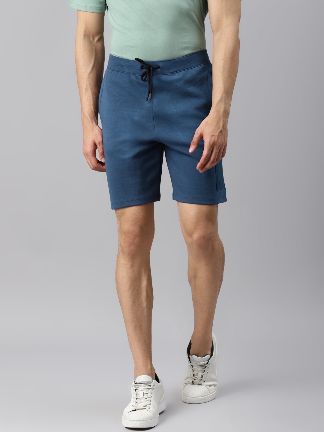 

Marks & Spencer Men Navy Blue Solid Shorts