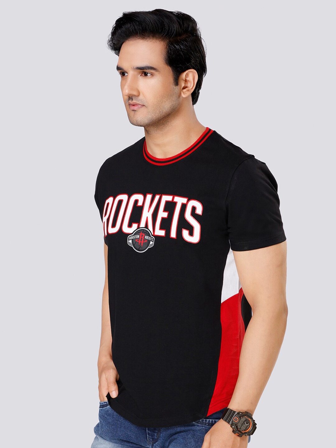 

NBA Men Black Houston Rockets Super-Fan T-Shirt