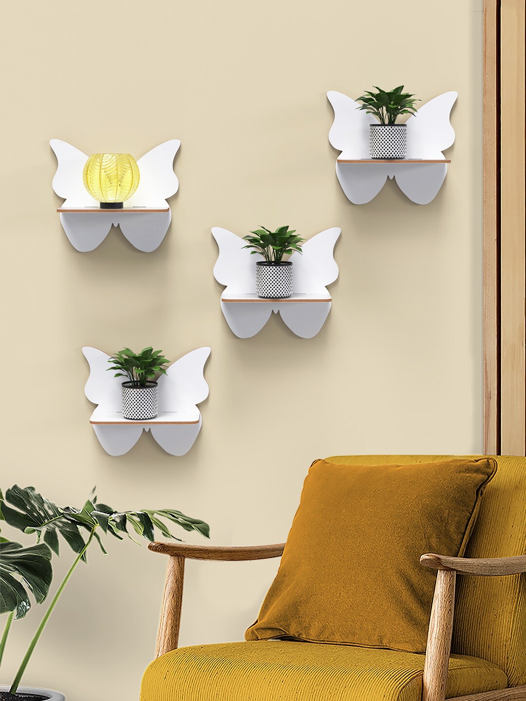 

Home Sparkle Unisex White Butterfly Wall Decor