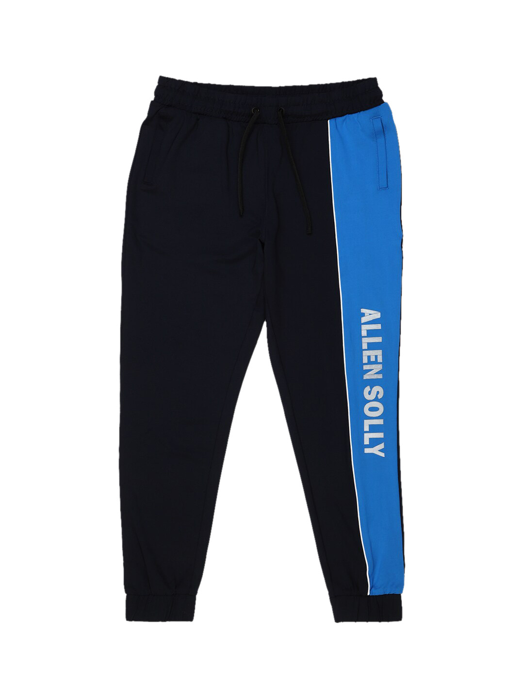 

Allen Solly Junior Boys Black & Blue Colourblocked Joggers