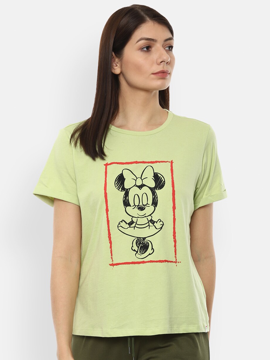 

Van Heusen Woman Green Print Top