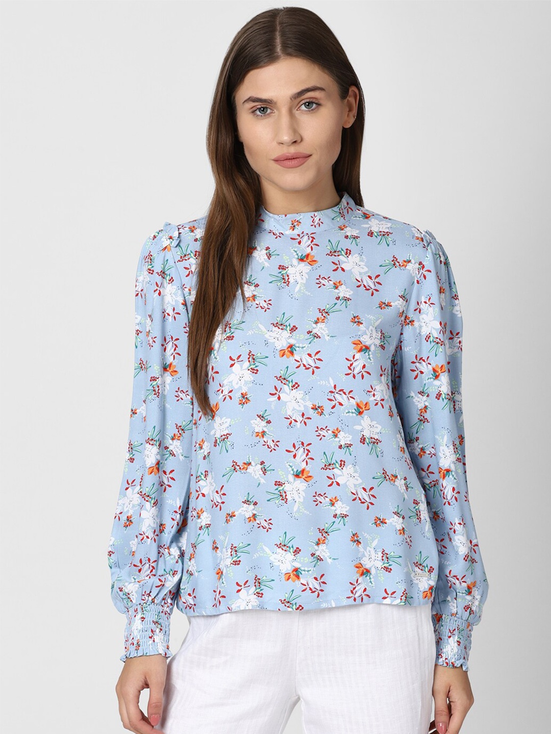

Van Heusen Woman Blue Floral Printed Top