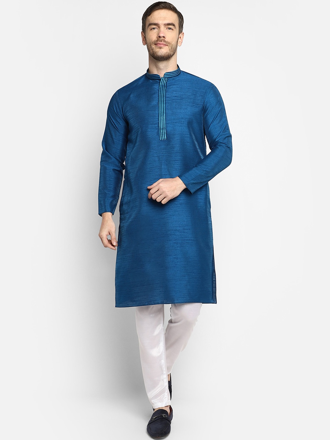 

DEVOILER Men Blue Kurta