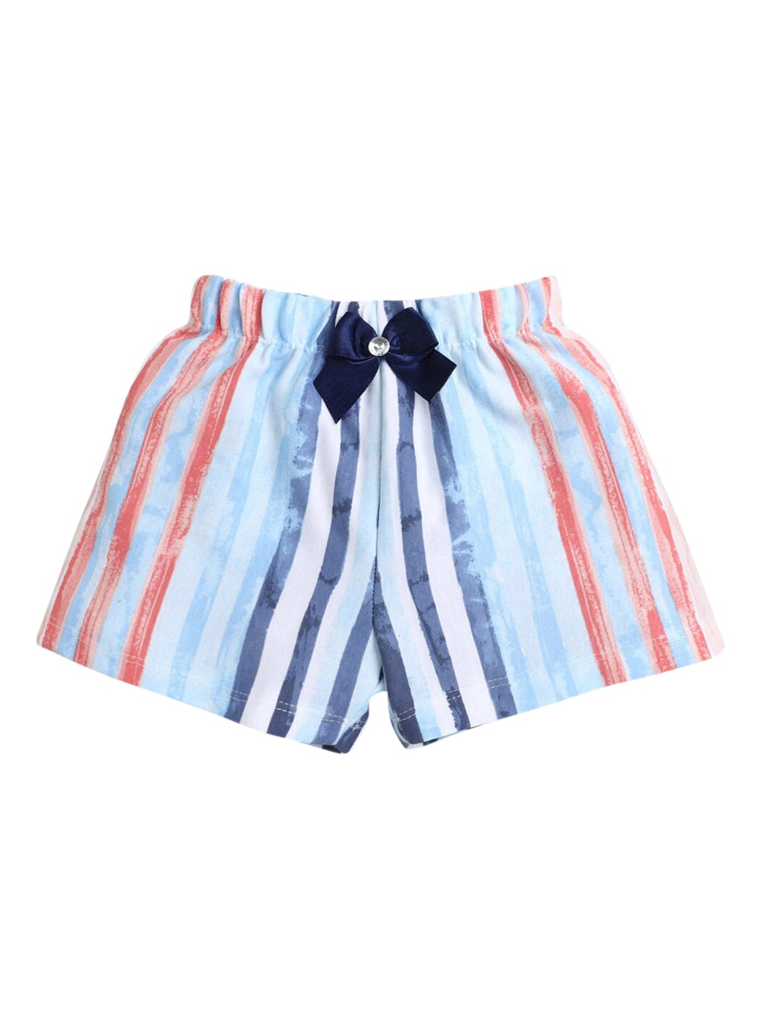 

Hopscotch Girls Blue & Orange Striped Shorts