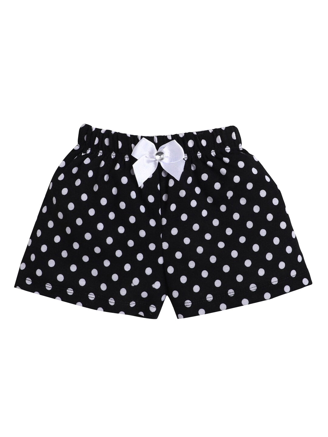 

Hopscotch Girls Black Printed Shorts