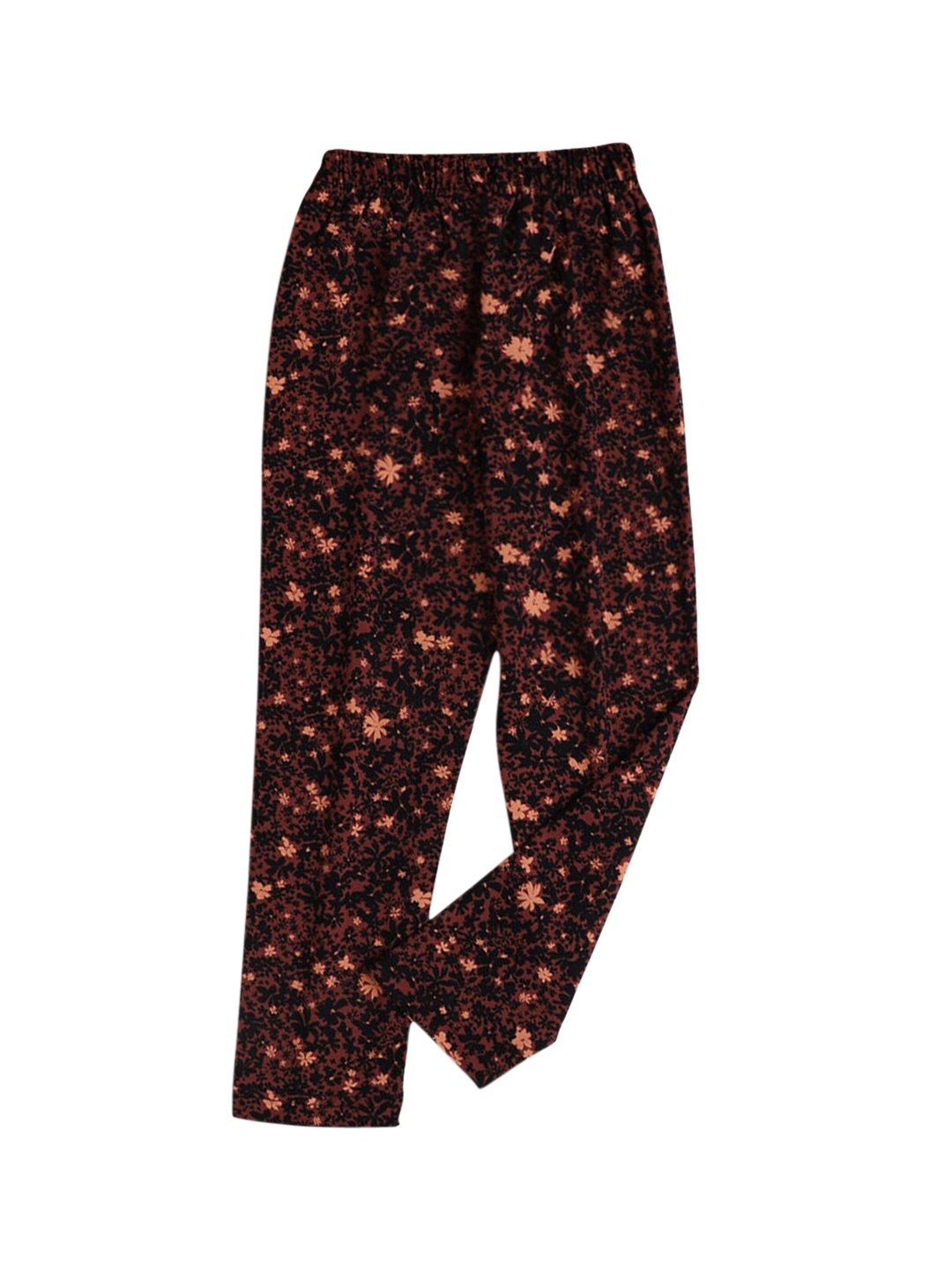 

Hopscotch Girls Brown Printed Ankle-Length Pure Cotton Leggings