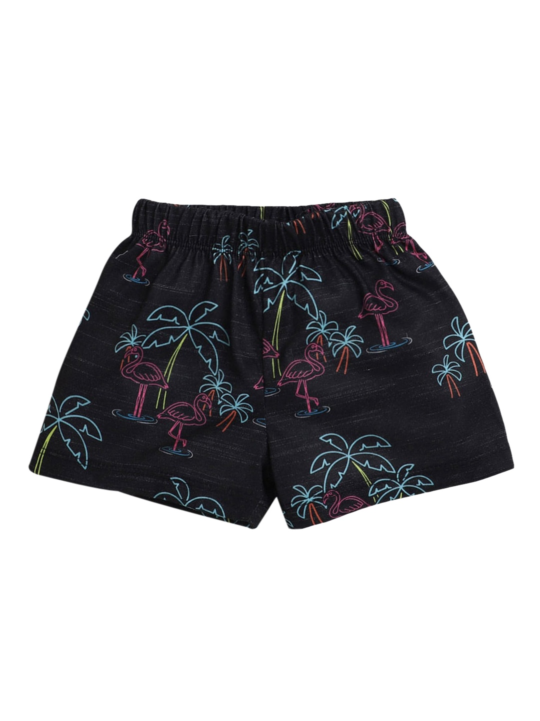 

Hopscotch Girls Charcoal Grey Floral Printed Shorts