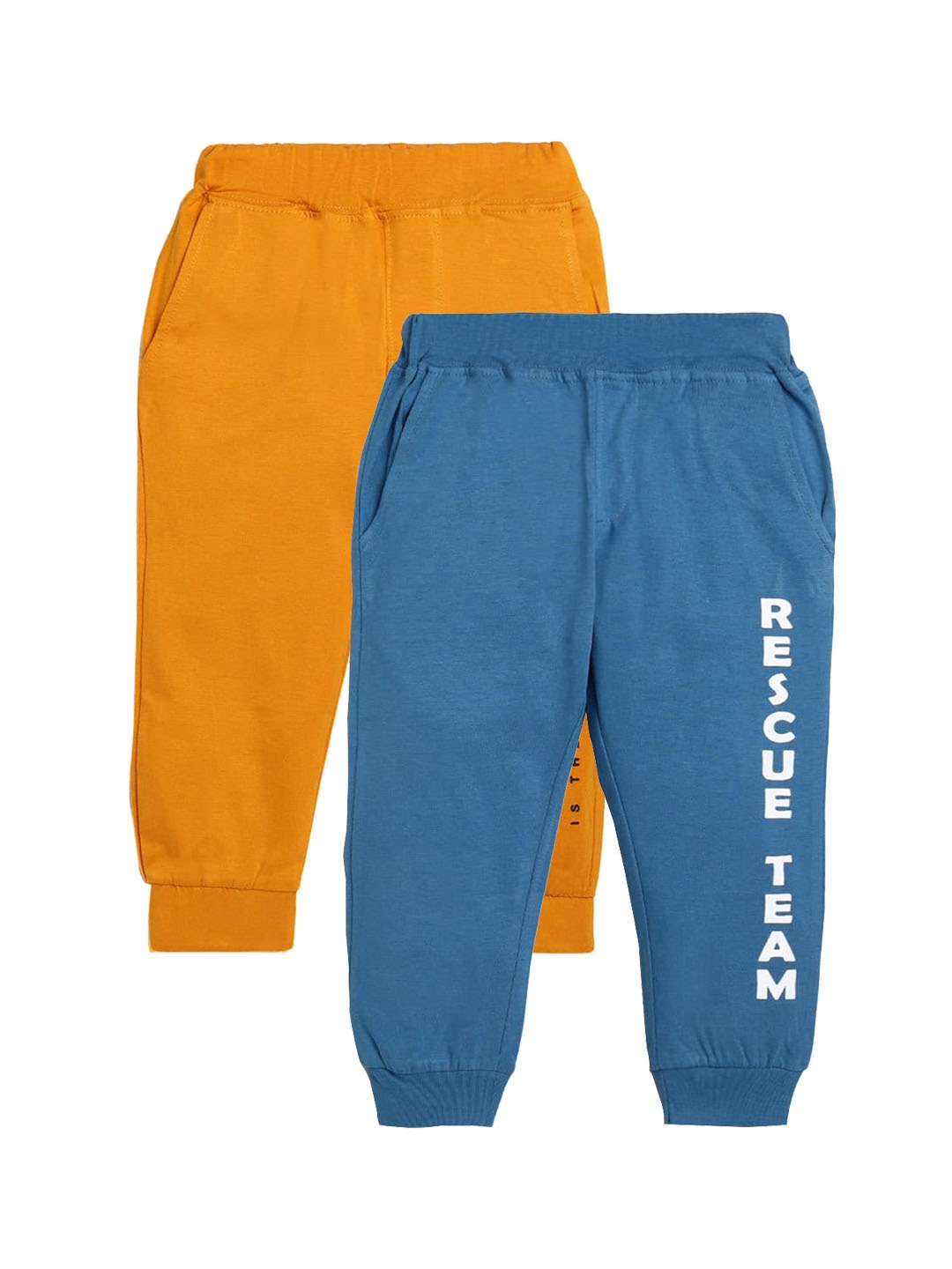 

Hopscotch Boys Pack Of 3 Printed Pure Cotton Joggers, Yellow