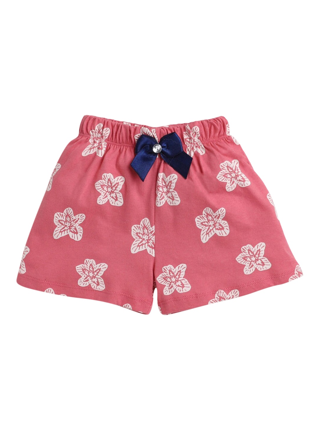 

Hopscotch Girls Pink Floral Printed Shorts