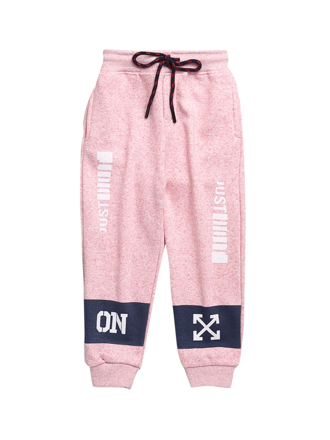 

Hopscotch Boys Pink Printed Joggers