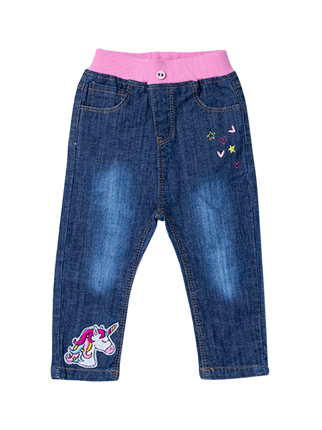 

Hopscotch Girls Blue Low Distress Light Fade Jeans