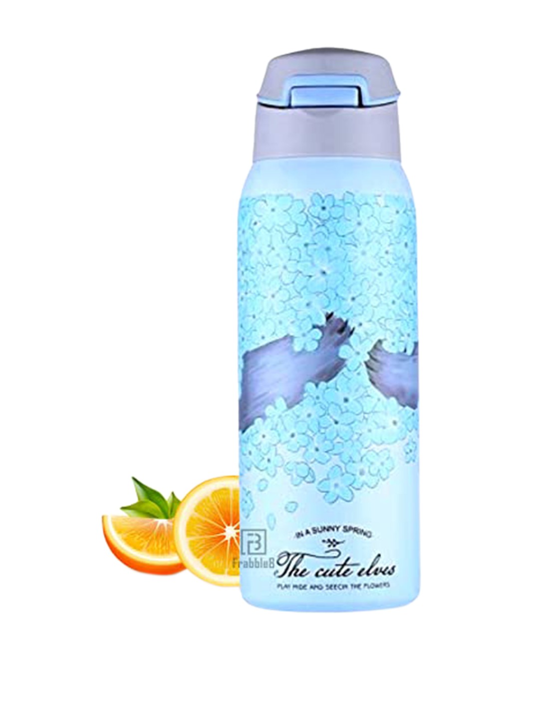 

Frabble8 Kids Blue Vacuum Insulated Stainless Steel Pop Up Straw 500 ml