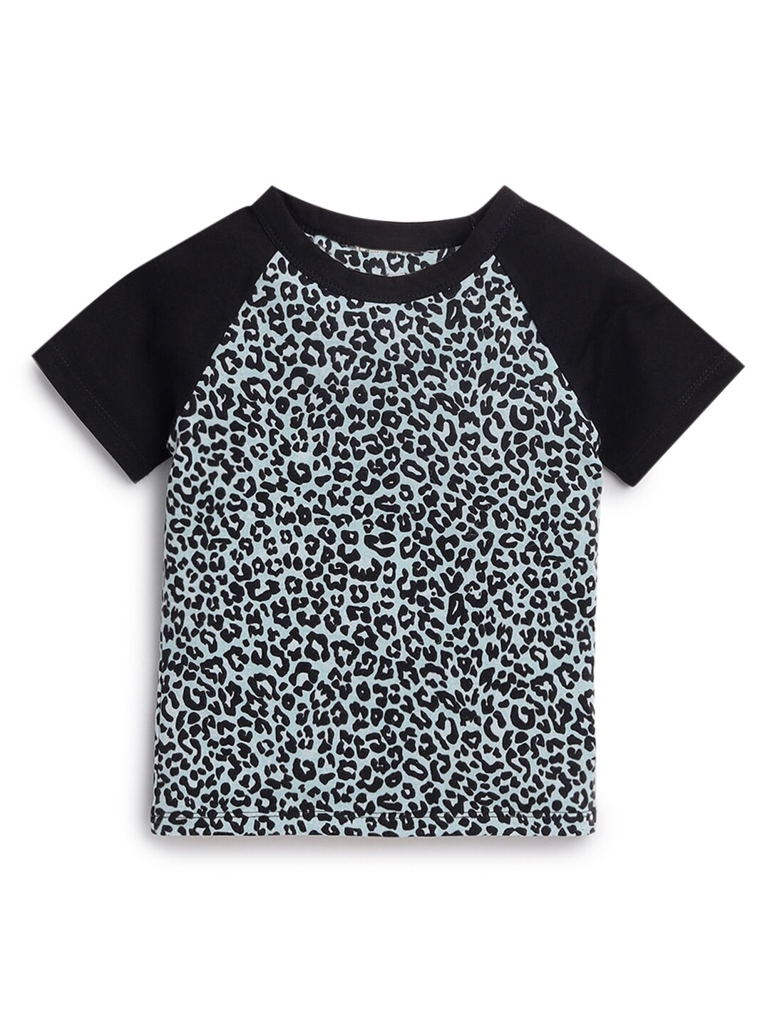

Hopscotch Boys Blue & Black Printed T-shirt